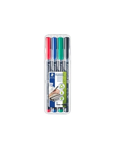 ROTULADOR STAEDTLER LUMOCOLOR RETRO.PUNTA FIBRA PERMANENTE 317 4U.WP4