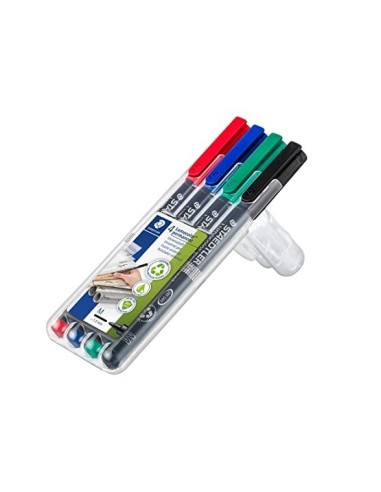 ROTULADOR STAEDTLER LUMOCOLOR RETRO.PUNTA FIBRA PERMANENTE 317 4U.WP4
