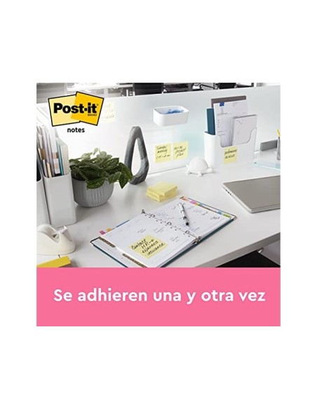 BLOC NOTAS ADH. POST-IT 50X38MM 100H. AM. NEON