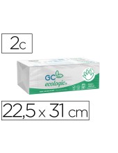 TOALLA PAPEL MANO ENGARZADA ECOLOGICA 22,5X31 PAQUETE 144 UND
