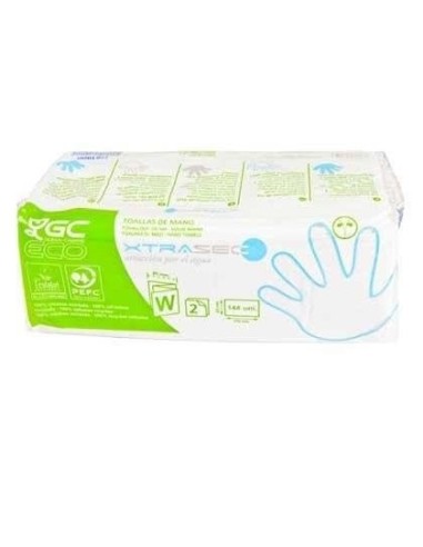 TOALLA PAPEL MANO ENGARZADA ECOLOGICA 22,5X31 PAQUETE 144 UND