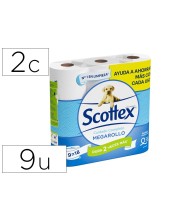 PAPEL HIGIENICO SCOTTEX MEGARROLLO DOBLE LARGO PACK DE 6+3 ROLLOS