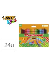 LAPICES CERA PLASTIDECOR CAJA 24 COL.