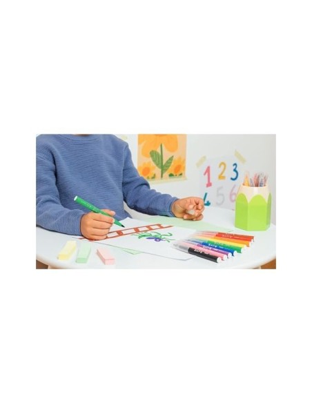 ROTULADOR BIC KIDS 10 COLORES PUNTA PINCEL TINTA BASE AGUA 828964