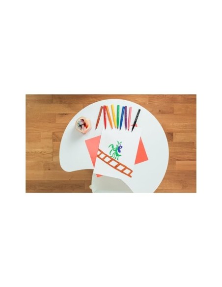 ROTULADOR BIC KIDS 10 COLORES PUNTA PINCEL TINTA BASE AGUA 828964