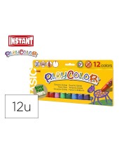 TEMPERA SOLIDA EN BARRA INSTANT ESCOLAR CAJA DE 12 COLORES SURTIDOS