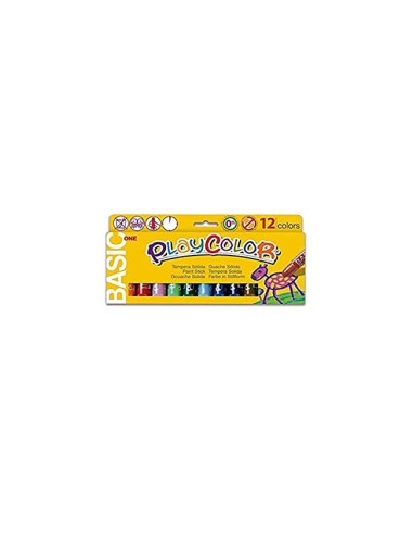 TEMPERA SOLIDA EN BARRA INSTANT ESCOLAR CAJA DE 12 COLORES SURTIDOS