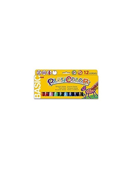 TEMPERA SOLIDA EN BARRA INSTANT ESCOLAR CAJA DE 12 COLORES SURTIDOS