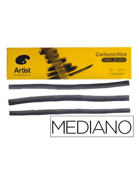 CARBONCILLO ARTIST MEDIANOS 5-6 MM CAJA 6 BARRAS