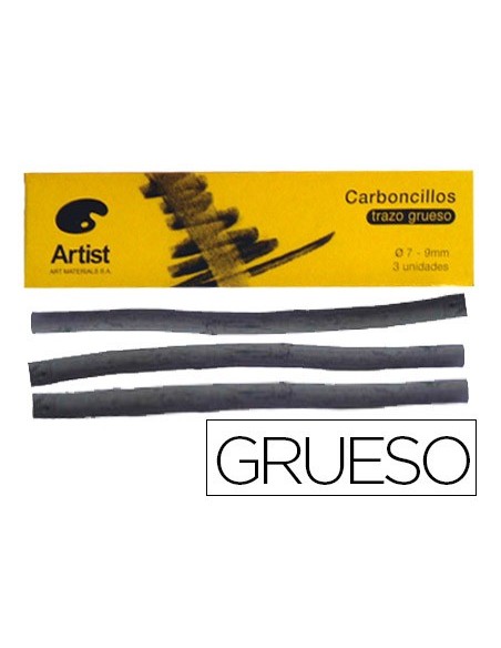 CARBONCILLO ARTIST GRUESOS 7-9 MM CAJA 3 BARRAS