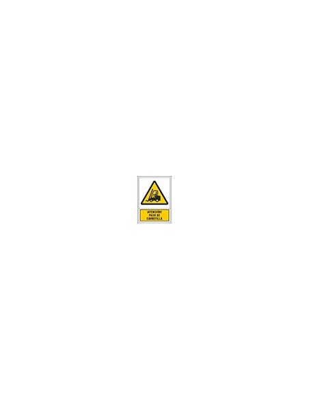 PICTO SEÑAL ADVERTENCIA ATENCION PASO CARRETILLA PVC 245X345 MM