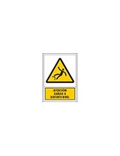 PICTO SEÑAL ADVERTENCIA ATENCION CAIDAS A DISTINTO NIVEL PVC 245X345 2