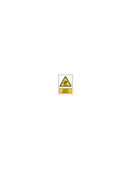 PICTO SEÑAL ADVERTENCIA ATENCION CAIDASMISMO NIVEL PVC 245X345 MM