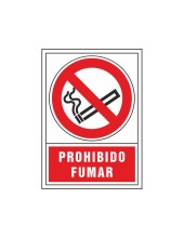 PICTOGRAMA SYSSA SEÑAL PROHIBICION PROHIBIDO FUMAR EN PVC 245X345 MM