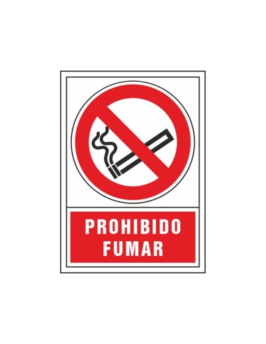 PICTOGRAMA SYSSA SEÑAL PROHIBICION PROHIBIDO FUMAR EN PVC 245X345 MM