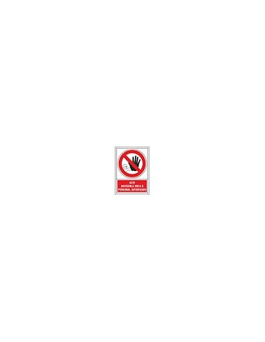PICTO SEÑAL ACCESIBLE SOLO PERSONAL AUTO.PVC 245X345 MM
