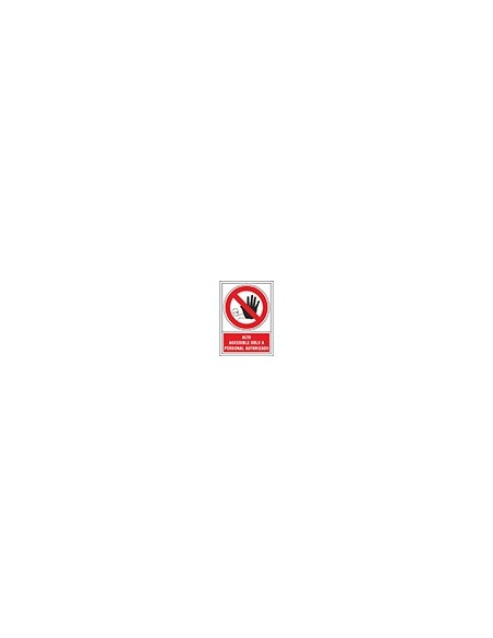 PICTO SEÑAL ACCESIBLE SOLO PERSONAL AUTO.PVC 245X345 MM