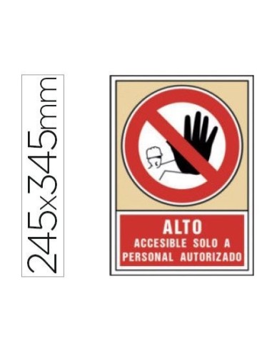 PICTO SEÑAL ACCESIBLE SOLO PERSONAL AUTO.PVC 245X345 MM