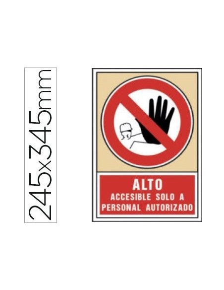 PICTO SEÑAL ACCESIBLE SOLO PERSONAL AUTO.PVC 245X345 MM