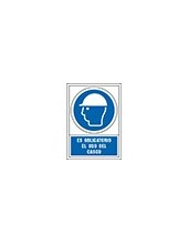 PICTO SEÑAL OBLIGATORIO USO CASCO PVC 245X345 MM 2
