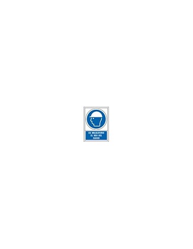 PICTO SEÑAL OBLIGATORIO USO CASCO PVC 245X345 MM
