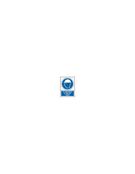 PICTO SEÑAL OBLIGATORIO USO CASCO PVC 245X345 MM