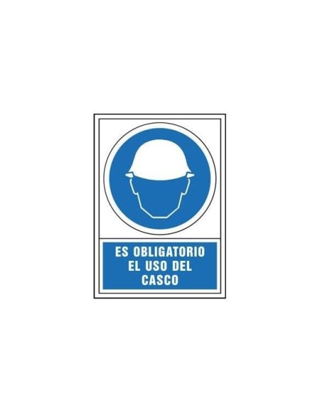 PICTO SEÑAL OBLIGATORIO USO CASCO PVC 245X345 MM
