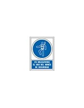 PICTO SEÑAL OBLIGATORIO USO ARNES SEGURIDAD PVC 245X345 MM 2
