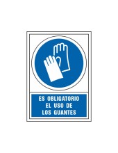 PICTO SEÑAL OBLIGATORIO USO GUANTES PVC 245X345 MM