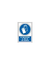 PICTO SEÑAL OBLIGATORIO USO GUANTES PVC 245X345 MM 2