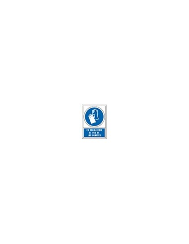 PICTO SEÑAL OBLIGATORIO USO GUANTES PVC 245X345 MM