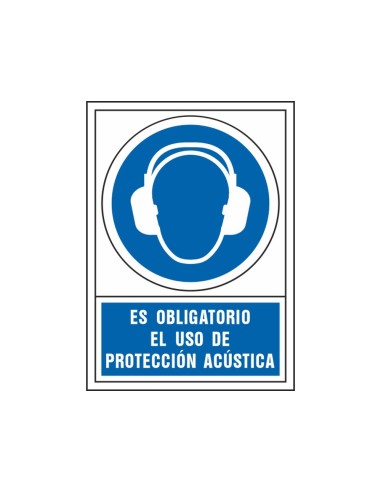 PICTO SEÑAL OBLIGATORIO USO PROTECCION ACUSTICA PVC 245X345 MM