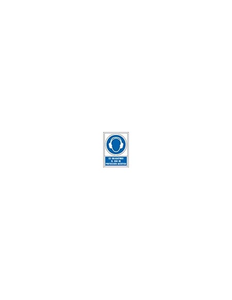 PICTO SEÑAL OBLIGATORIO USO PROTECCION ACUSTICA PVC 245X345 MM