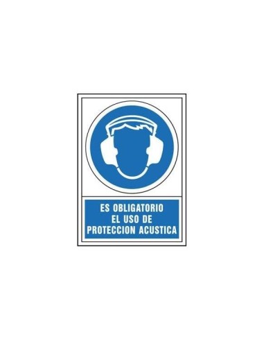 PICTO SEÑAL OBLIGATORIO USO PROTECCION ACUSTICA PVC 245X345 MM