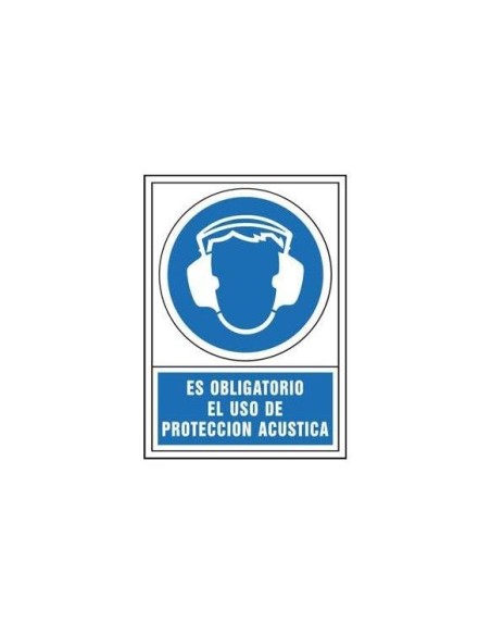 PICTO SEÑAL OBLIGATORIO USO PROTECCION ACUSTICA PVC 245X345 MM