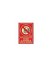 PICTO SEÑAL NO UTILIZAR CASO EMERGENCIA PVC FOTOLUMINISCENTE 210X297 2