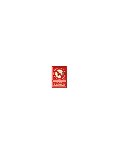 PICTO SEÑAL NO UTILIZAR CASO EMERGENCIA PVC FOTOLUMINISCENTE 210X297