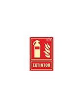 PICTOGRAMA SYSSA SEÑAL DE EXTINTOR EN PVC FOTOLUMINISCENTE 210X297 MM 2