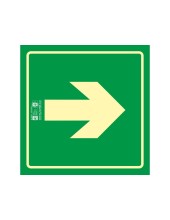 PICTOGRAMA SYSSA SEÑAL VIA EVACUACION PVC FOTOLUMINISCENTE 224X224 MM
