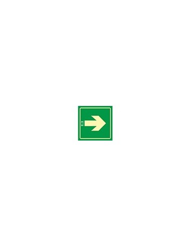 PICTOGRAMA SYSSA SEÑAL VIA EVACUACION PVC FOTOLUMINISCENTE 224X224 MM