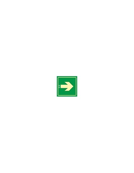 PICTOGRAMA SYSSA SEÑAL VIA EVACUACION PVC FOTOLUMINISCENTE 224X224 MM