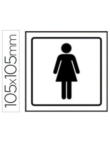 PICTOGRAMA SYSSA SEÑAL DE ASEOS SEÈORAS EN PVC 105X105 MM