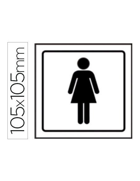 PICTOGRAMA SYSSA SEÑAL DE ASEOS SEÈORAS EN PVC 105X105 MM