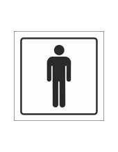 PICTOGRAMA SYSSA SEÑAL DE ASEOS CABALLEROS EN PVC 105X105 MM