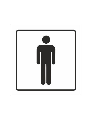 PICTOGRAMA SYSSA SEÑAL DE ASEOS CABALLEROS EN PVC 105X105 MM