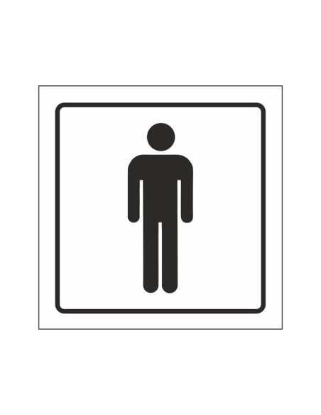 PICTOGRAMA SYSSA SEÑAL DE ASEOS CABALLEROS EN PVC 105X105 MM