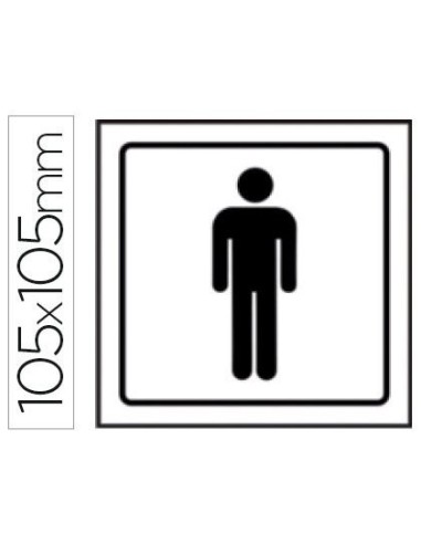 PICTOGRAMA SYSSA SEÑAL DE ASEOS CABALLEROS EN PVC 105X105 MM