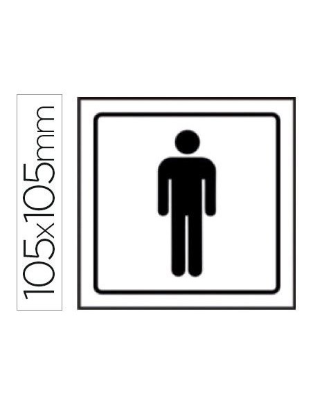 PICTOGRAMA SYSSA SEÑAL DE ASEOS CABALLEROS EN PVC 105X105 MM
