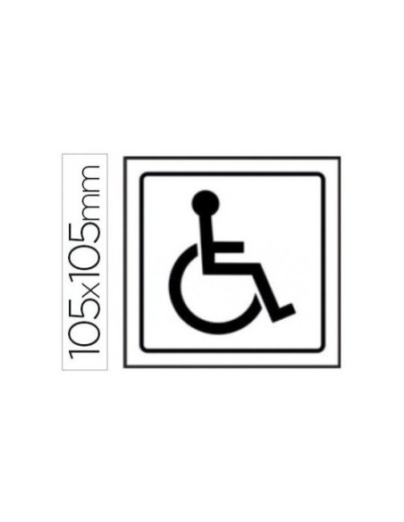 PICTOGRAMA SYSSA SEÑAL DE MINUSVALIDOS EN PVC 105X105 MM