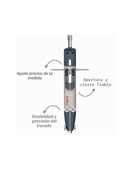 COMPAS MAPED TECNICO BIGOTERA ALARGADOR 5 PIEZAS